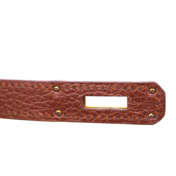 Hermes handbag Birkin 40 □B stamp Ardennes Brown Men's Women's - Picture 6 of 16